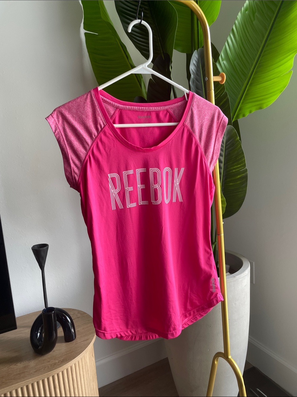 Reebok Pink Short-Sleeve Performance Tee